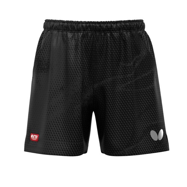 Butterfly Elistar12 Table Tennis Shorts - Black - Front